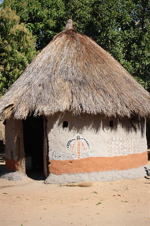 En zambisk hydda i en by utanför Kabwe